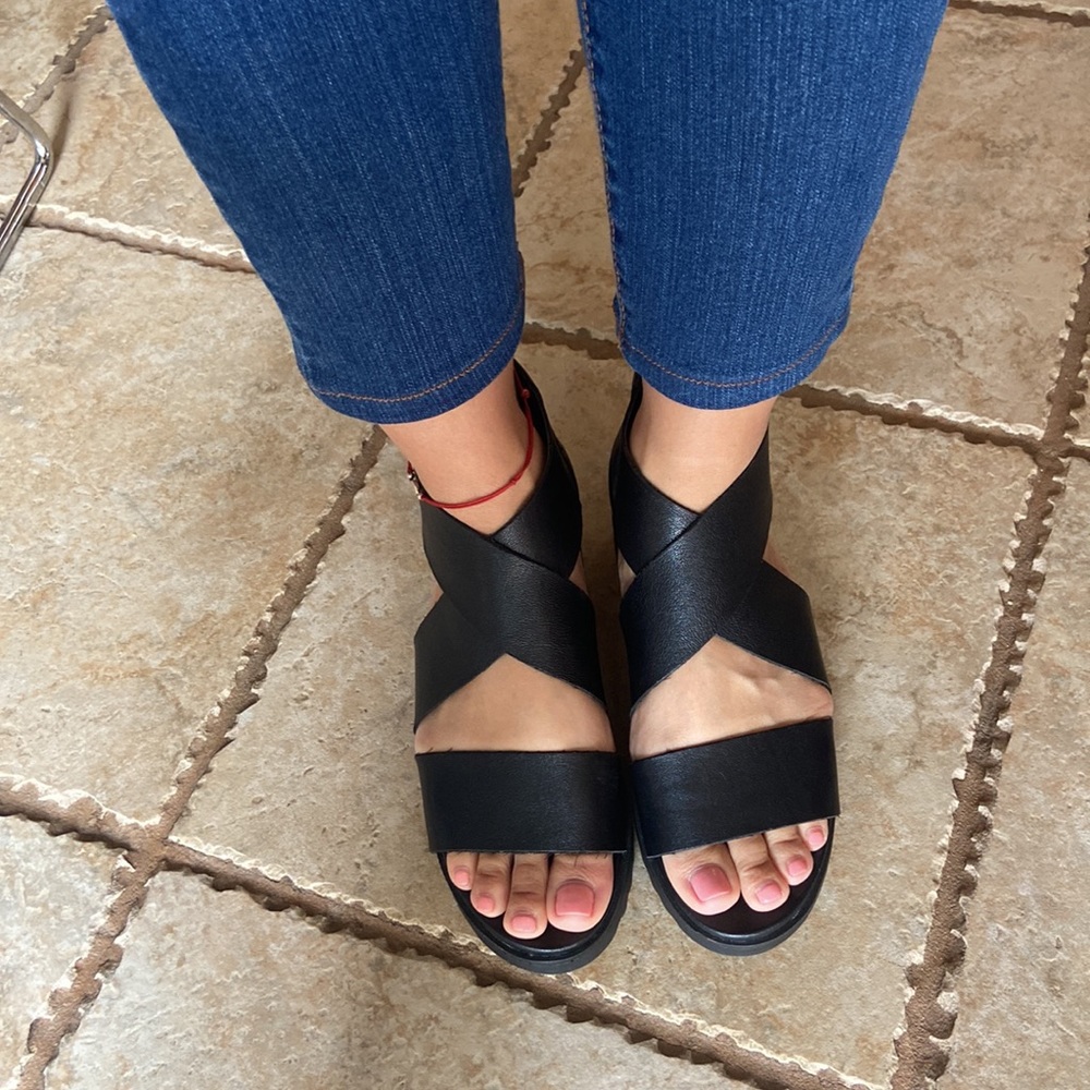 Steve Madden Black Sandals